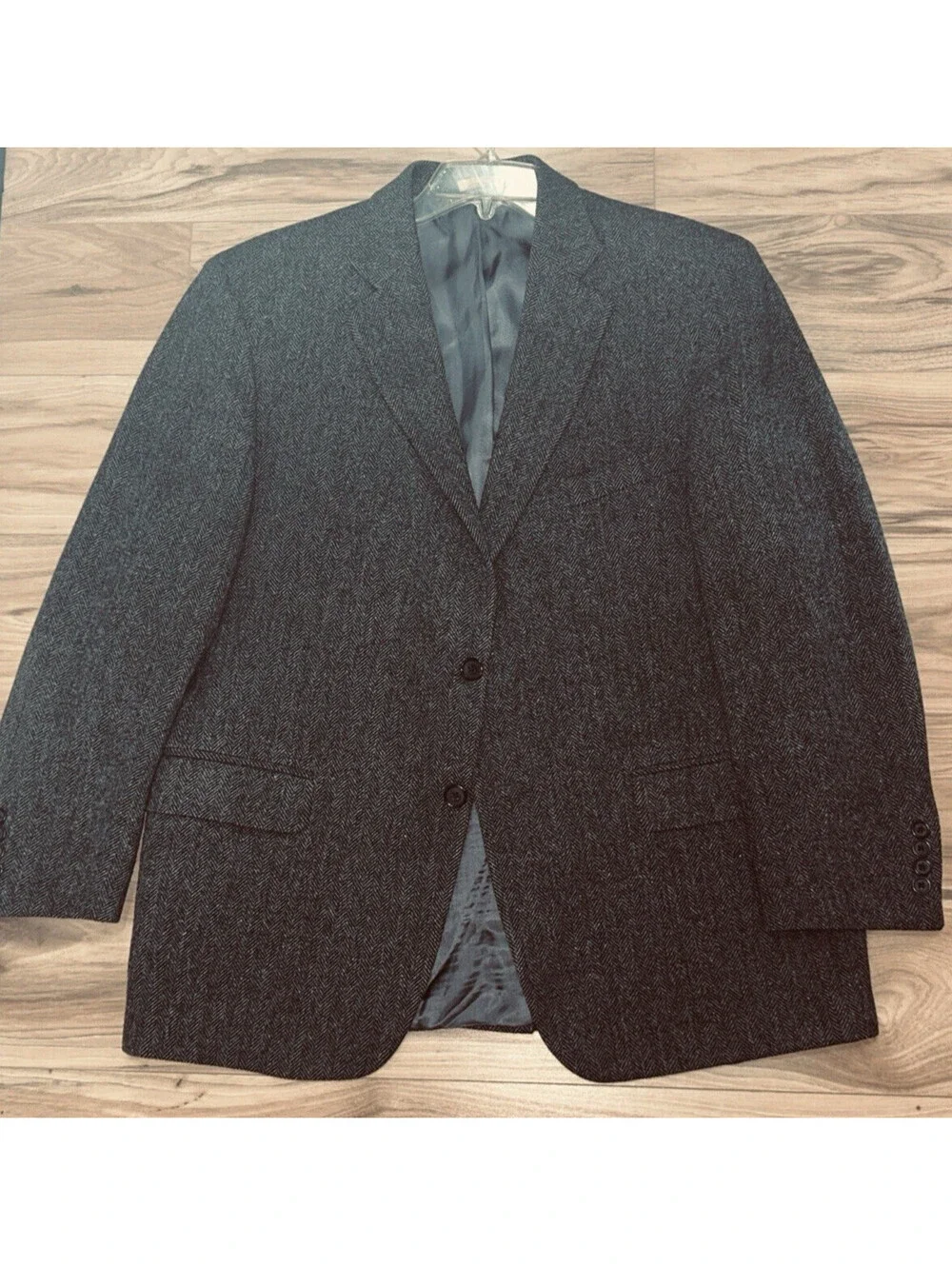 Vintage Brooks Brother 346 Dark Gray Herringbone 44S Men’s Blazer Sports Coat